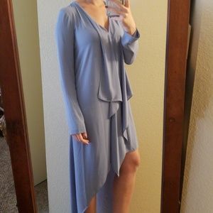 Bcbg gloom blue high low dress
